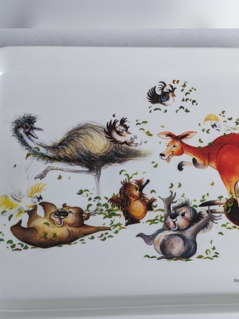 Ashdene Mandy Foot Animal Melamine Tray Cute Aussie Animals Cottagecore